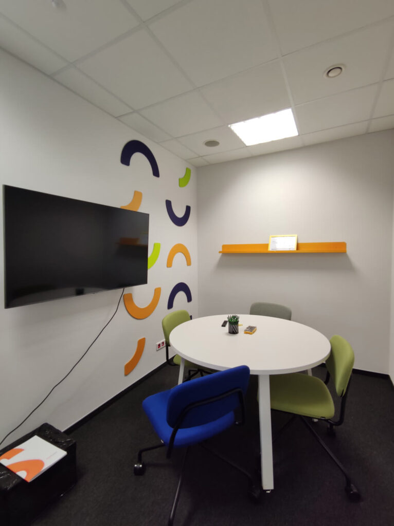 Aranżacja biura o powierzchni 463,00 m2 w budynku „myhive Mokotów One” w Warszawie.